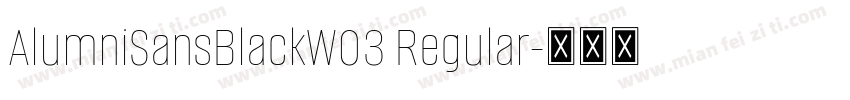 AlumniSansBlackW03 Regular字体转换
